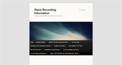 Desktop Screenshot of oasis-recordinginfo.co.uk